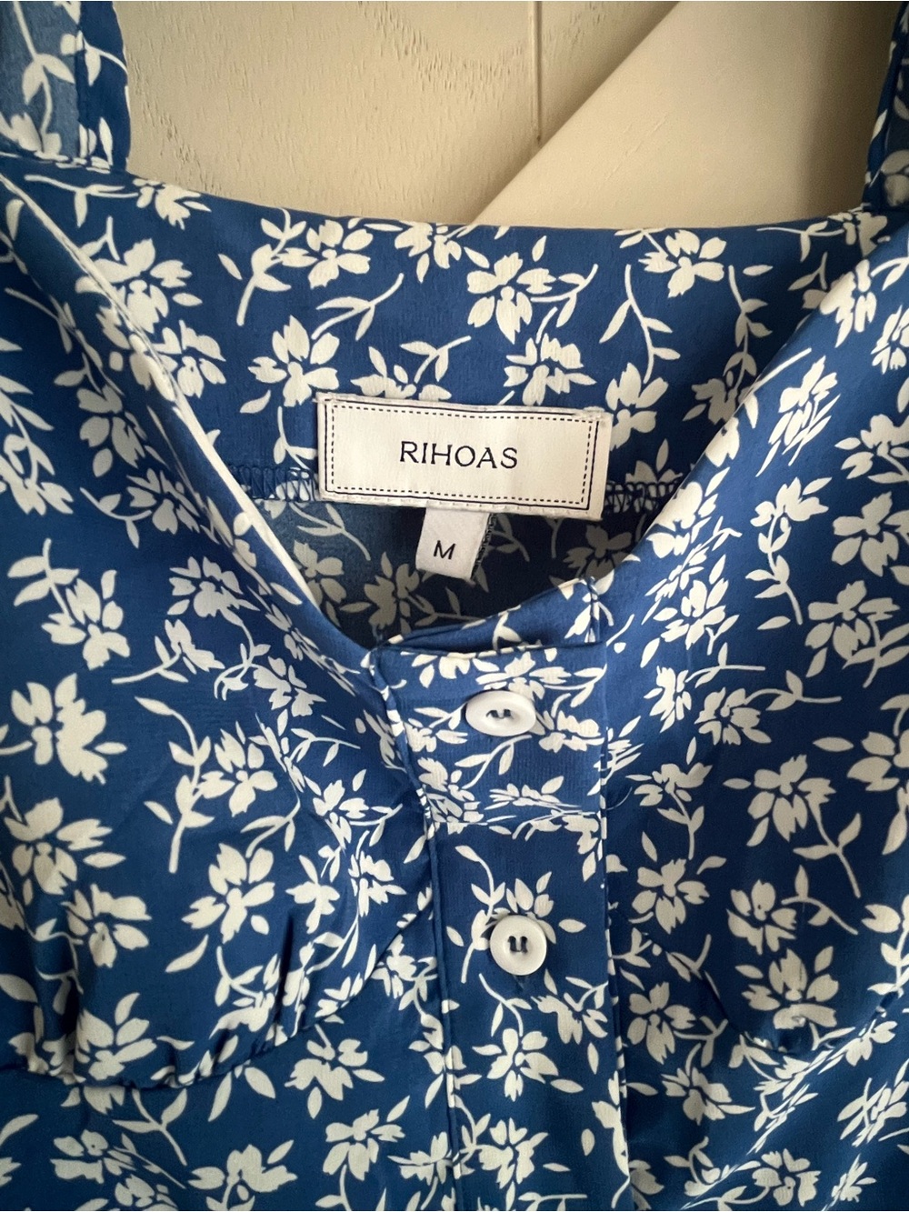 RIHOAS Blue Floral Midi Dress with Wide Straps - Picture 3 of 3